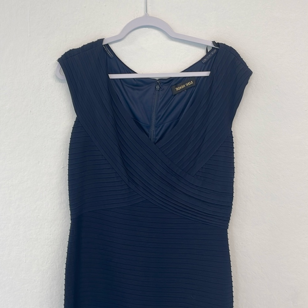 Tadashi Shoji Navy Blue full Length Evening Dress